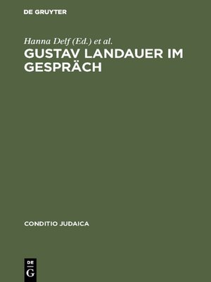 cover image of Gustav Landauer im Gespräch